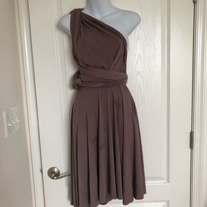 Taupe infinity dress